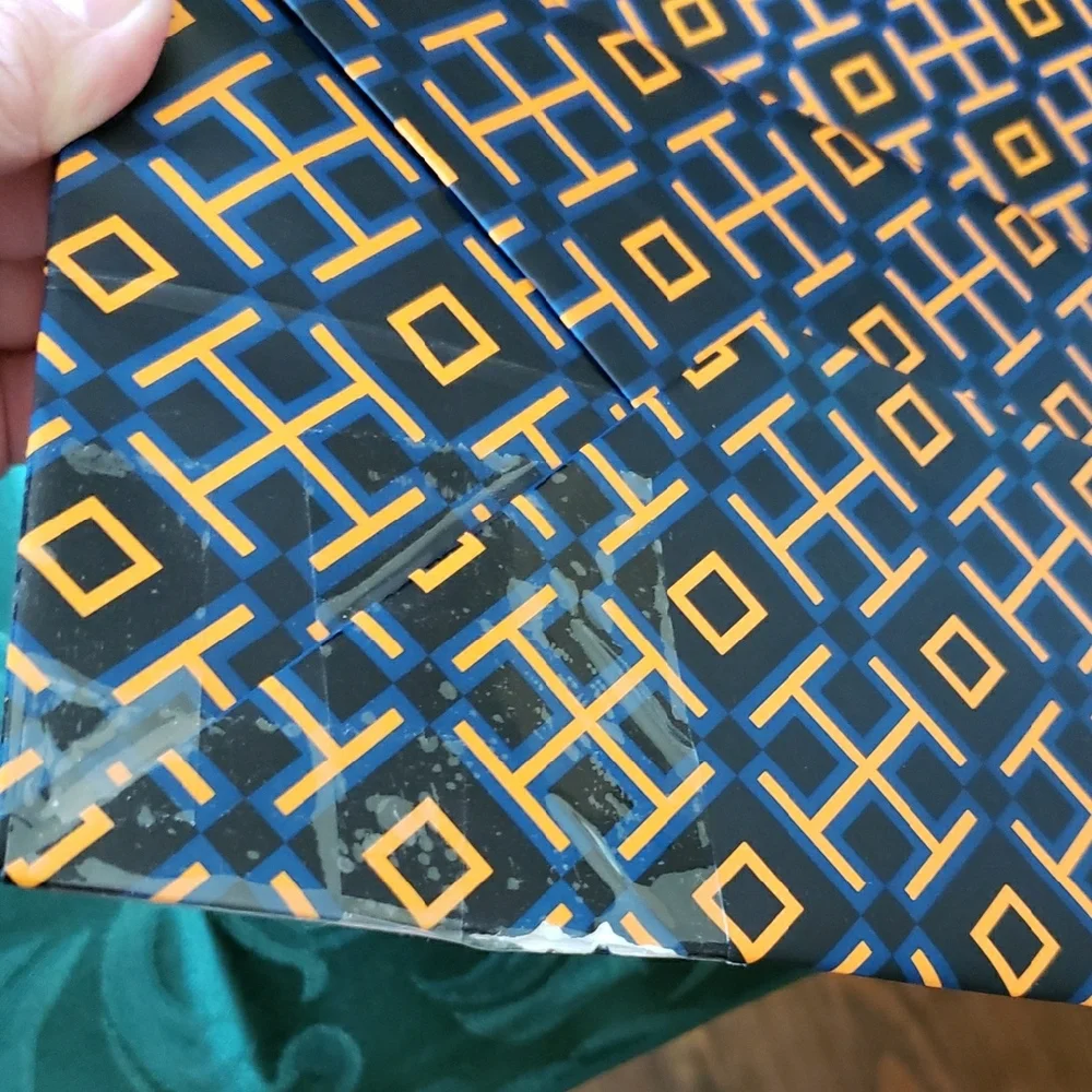 Tory Burch Logo Paper Shoping Bag Navy/pink Multi